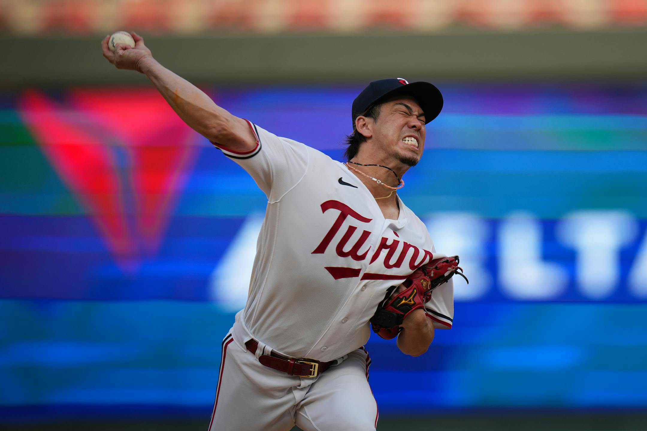 Minnesota Twins pitcher Kenta Maeda (18) got the start against the Arizona Diamondbacks.