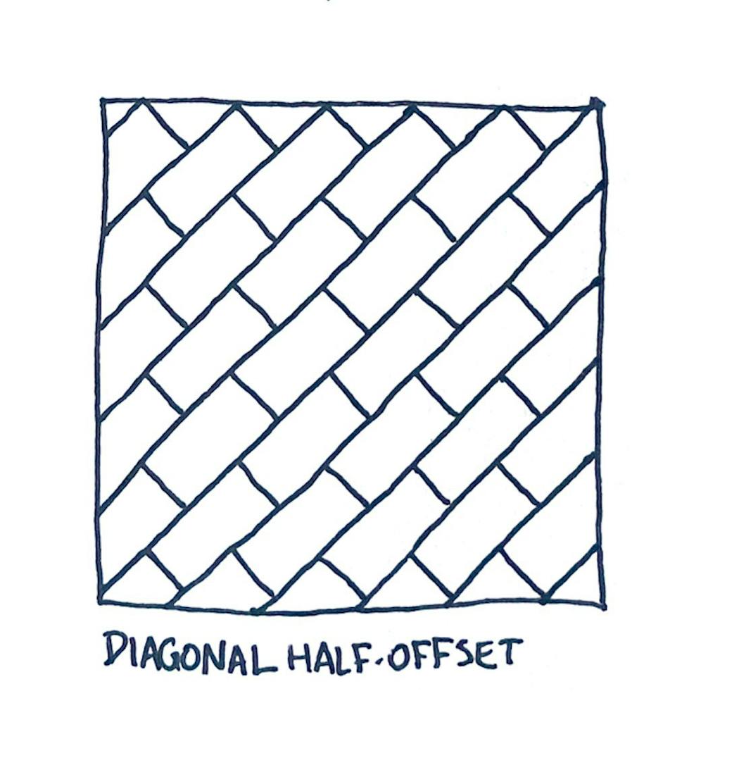 Diagonal half-offset.