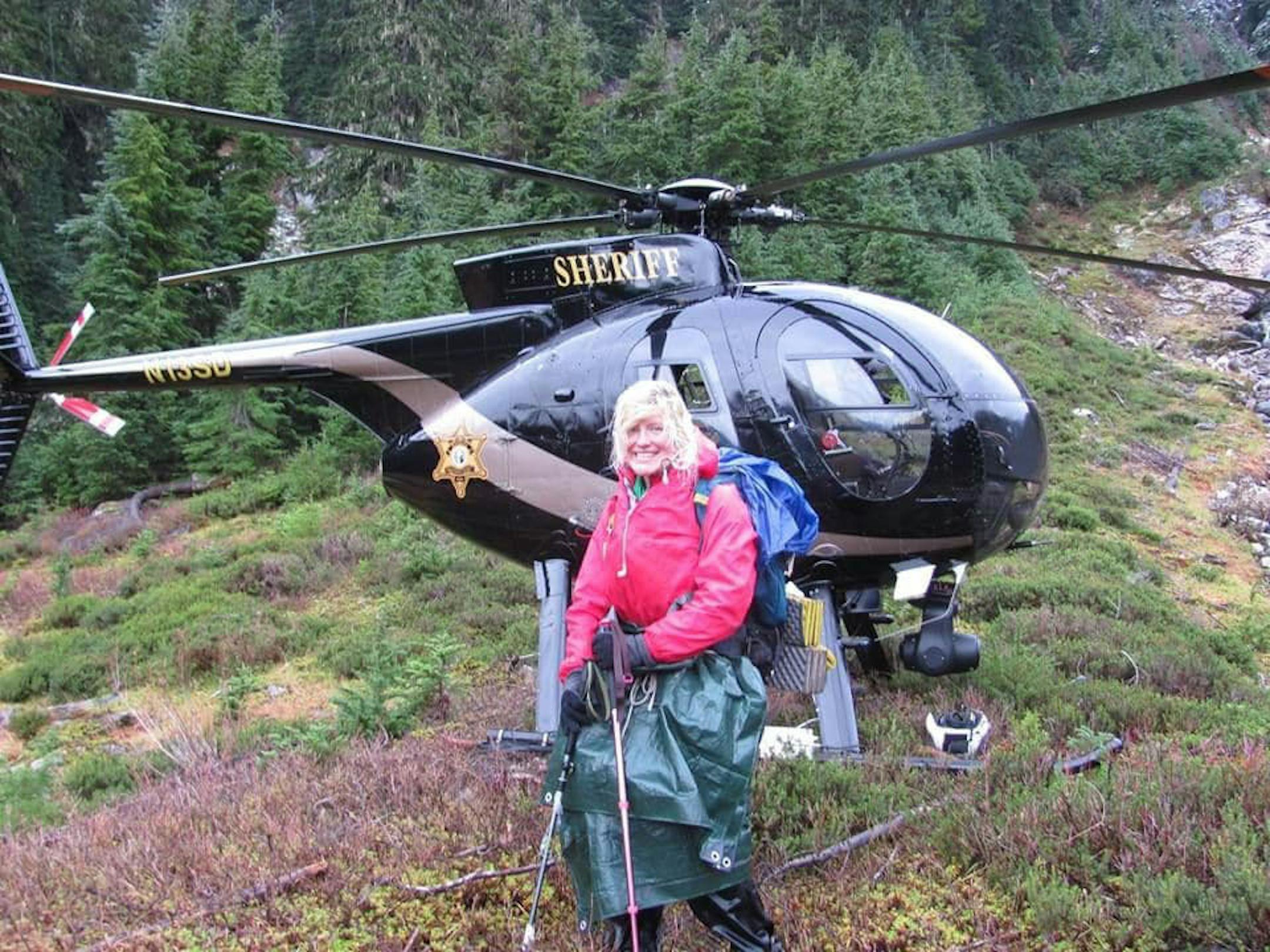Katharina Groene, 34, had recorded messages for her family and apologized for dying on the Pacific Crest Trail before she was rescued by helicopter on Oct. 29. MUST CREDIT: Snohomish County Helicopter Rescue Team.