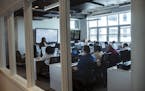 FILE &#x2014; A web development coding class at Per Scholas, a nonprofit training organization, in New York, May 25, 2018. The great hope for people w