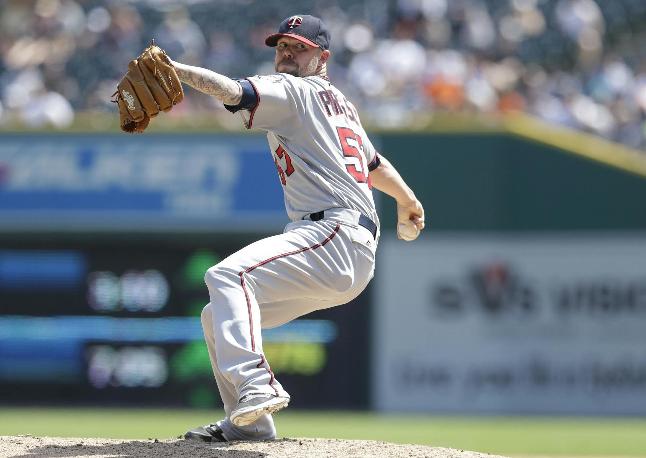 Twins reliever Ryan Pressly has had trouble putting on weight in the past, in part, he believes, because of the medication he uses to treat his ADHD.