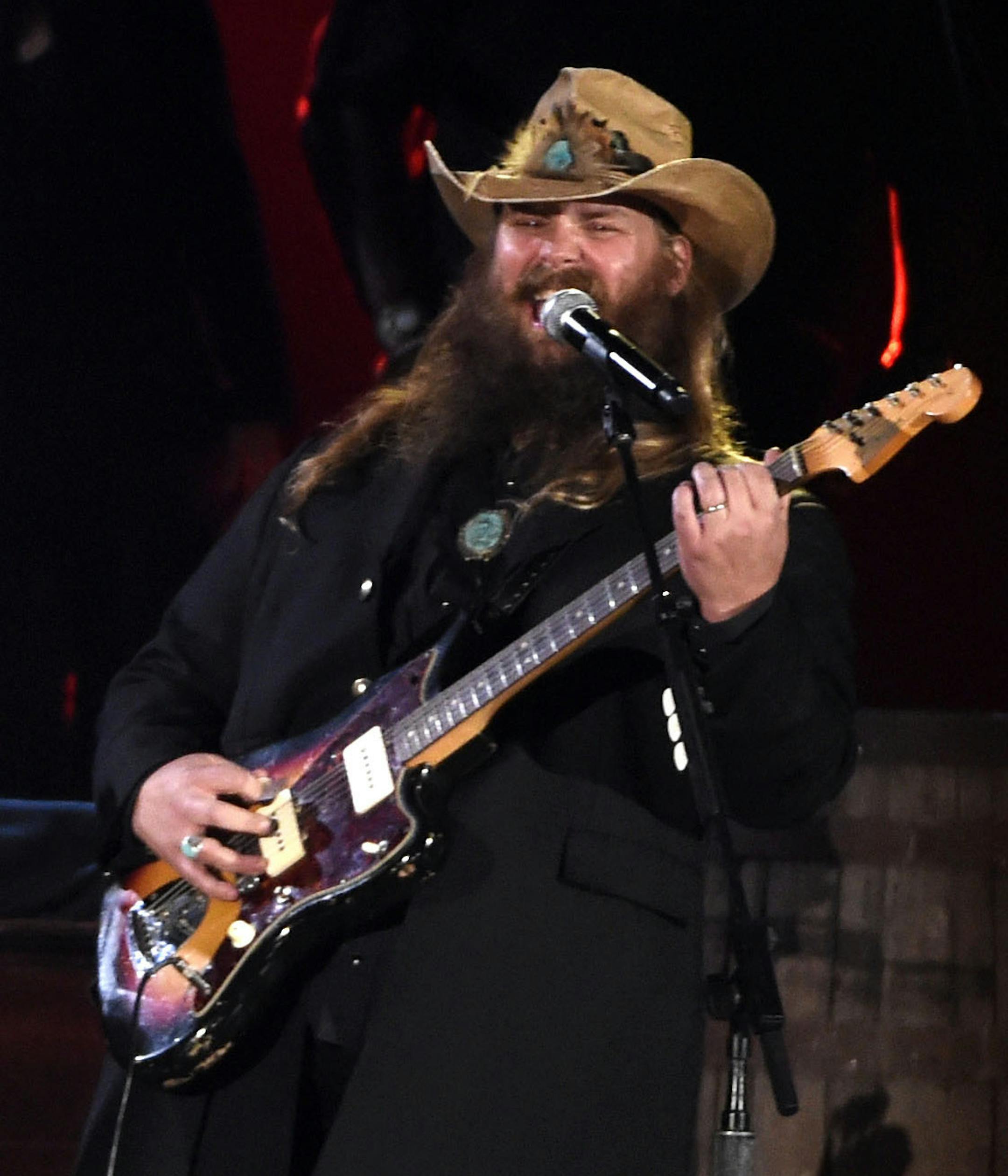 Justin Timberlake, left, and Chris Stapleton perform at the 49th annual CMA Awards at the Bridgestone Arena on Wednesday, Nov. 4, 2015, in Nashville, Tenn. (Photo by Chris Pizzello/Invision/AP)