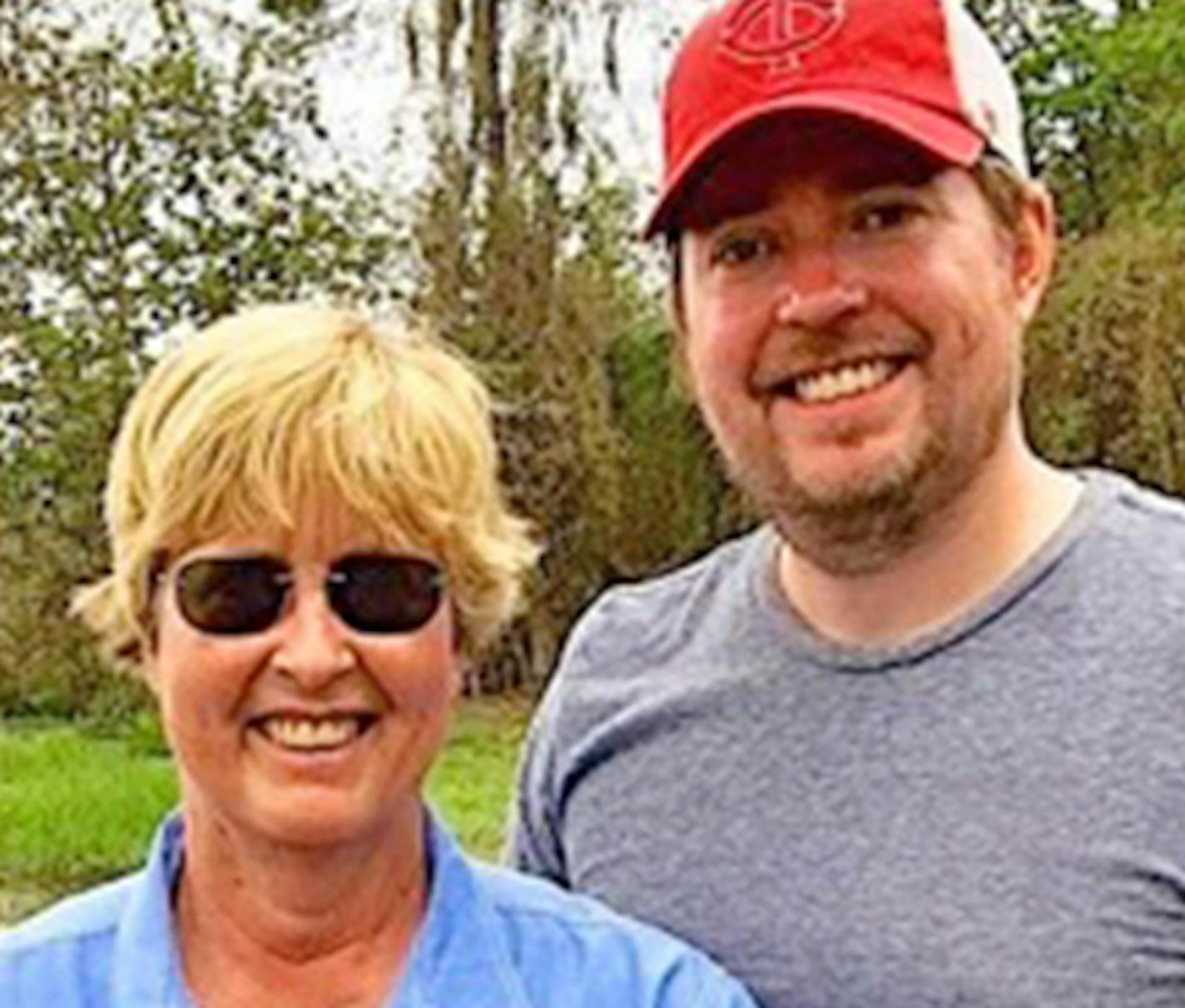 Kay Hawley, left, of Edina, with her son and fishing buddy, Doug Hawley.