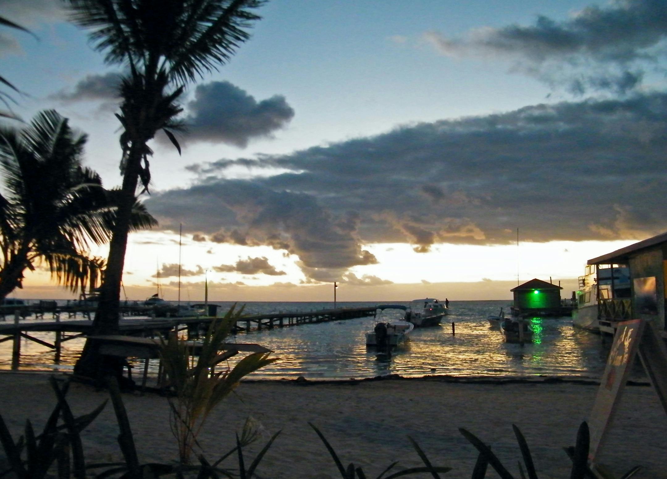 The view from our little beach hotel the Conch Shell Inn, turns out is owned by a couple from Richfield, small world. ] Ray Grumney