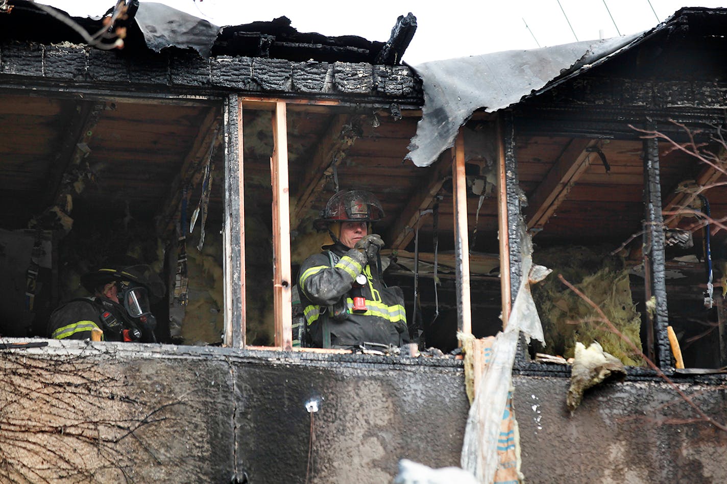 One person died Friday afternoon in a two-alarm house fire on the 4100 block of Beard Avenue S. in Minneapolis. Minneapolis, Friday, April 7, 2017.