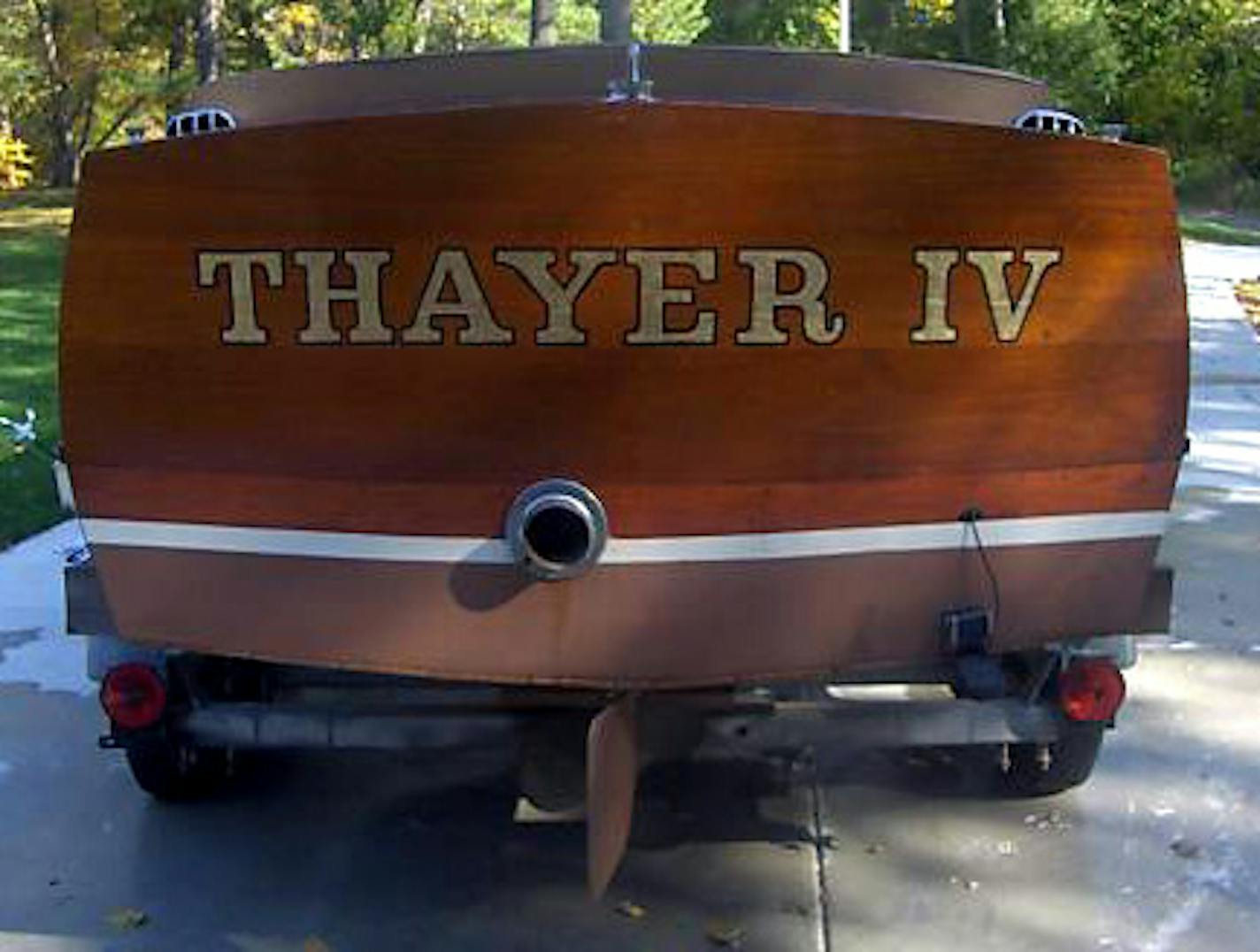 The Thayer IV, a 1950 Cris-Craft Sportsman reportedly used in the movie "On Golden Pond."