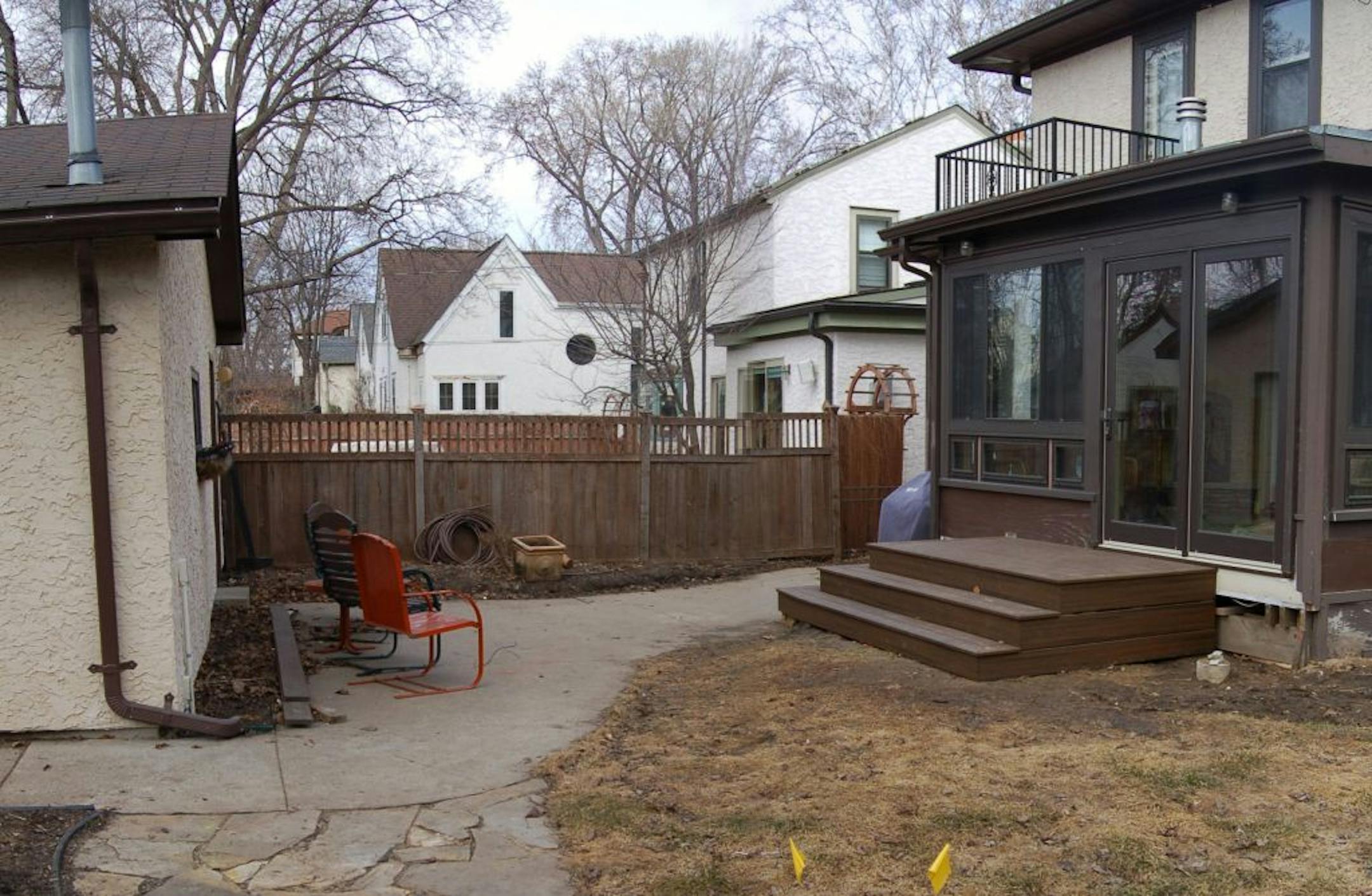 Before: The homeowners rarely used the concrete slab.