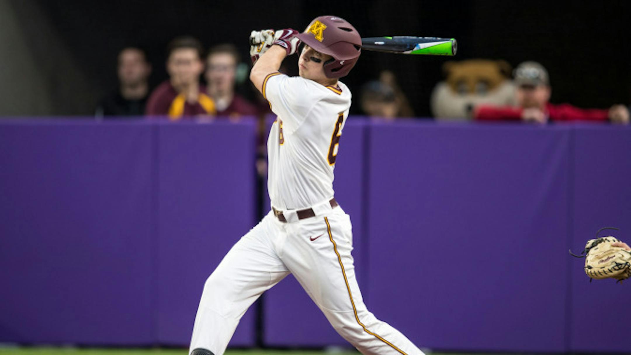 Terrin Vavra and the Gophers baseball team defeated Michigan State 9-4 on Sunday in East Lansing, Mich. The victory was the ninth consecutive for the Gophers (18-8, 6-0 Big Ten) and completed a three-game series sweep of the Spartans (15-9, 3-3). Photo is courtesy of the University of Minnesota. For more Gophers photos, go to gophersports.com.
