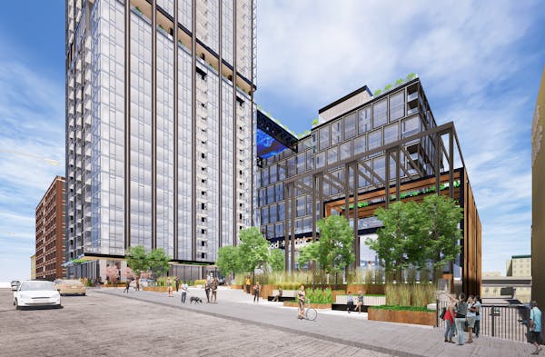 Construction began last year on North Loop Green, a mixed-use development on the edge of downtown Minneapolis.