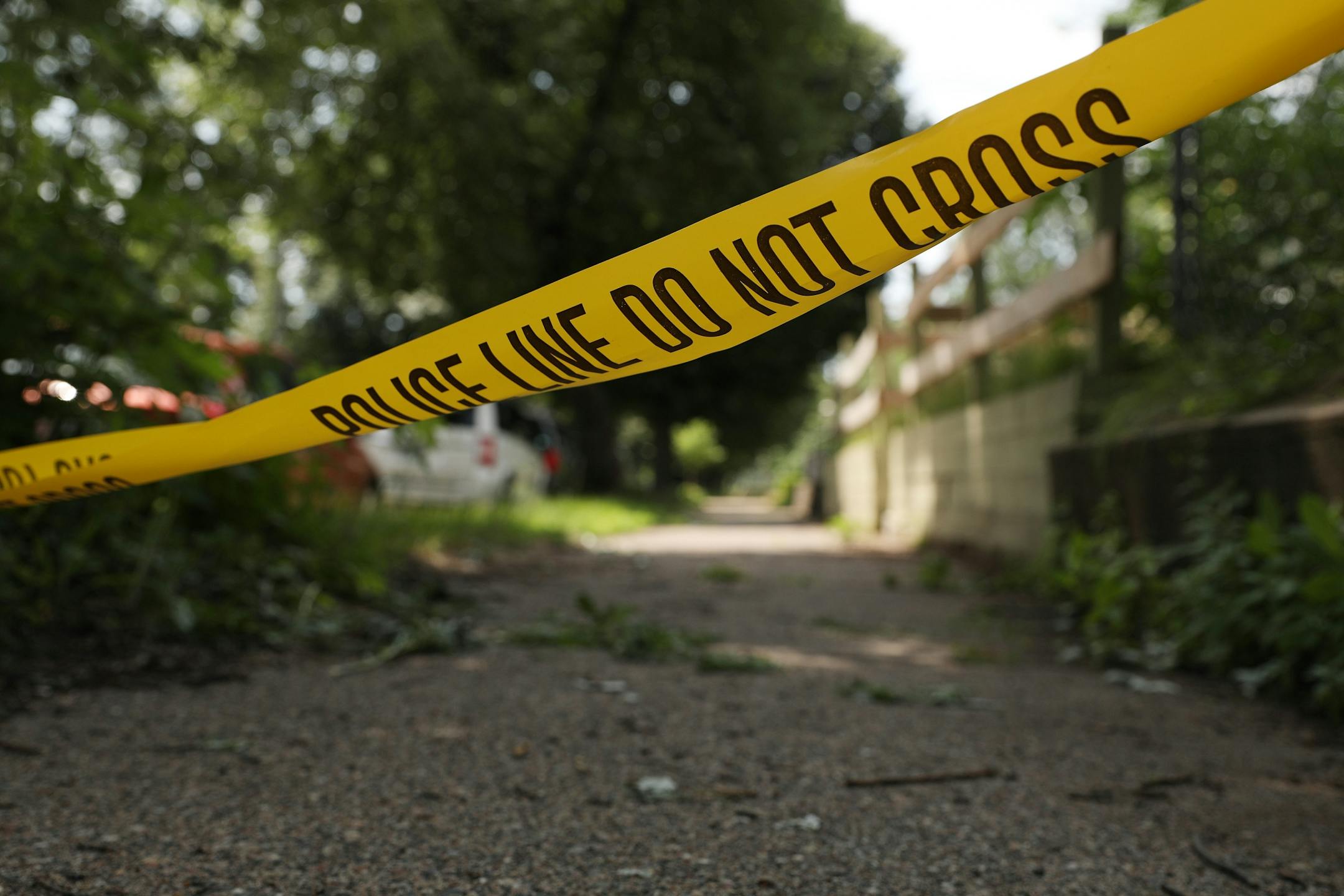 Police tape was still strung across a sidewalk a block from the alley where Thurman Blevins was killed by a Minneapolis police officer earlier in the week.
