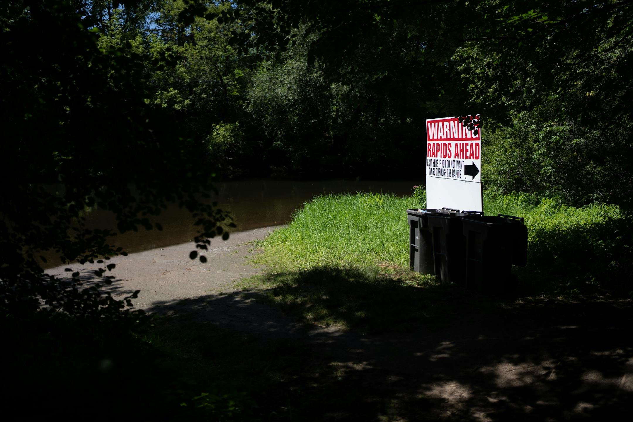 The Apple River flows through Somerset, Wisc. on Monday, Aug. 1, 2022.