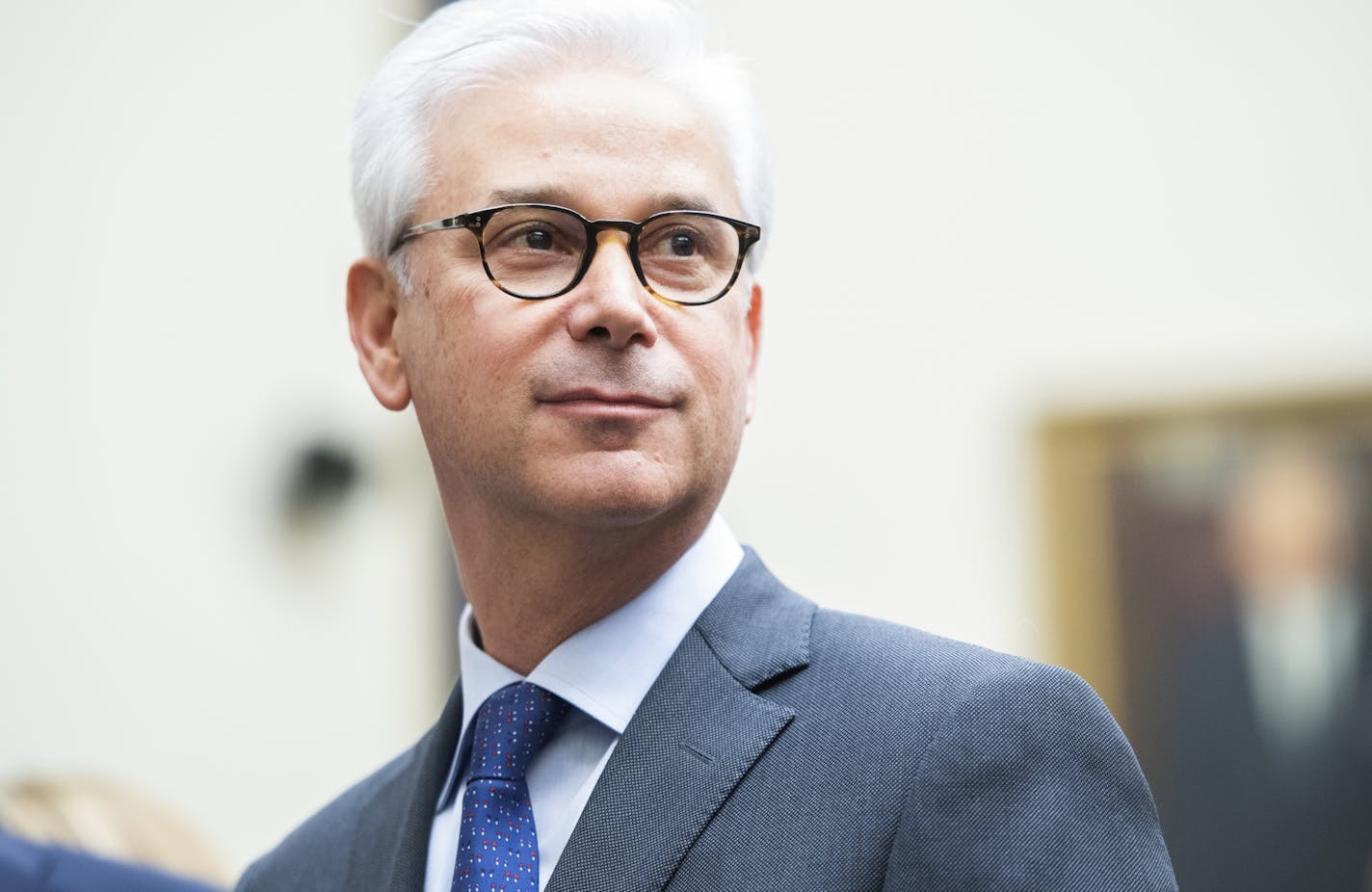 UNITED STATES - MARCH 10: Charles W. Scharf, CEO of Wells Fargo, arrives to testify during the House Financial Services Committee hearing titled Holding Wells Fargo Accountable: CEO Perspectives on Next Steps for the Bank that Broke Americas Trust, in Rayburn Building on Tuesday, March 10, 2020. (Tom Williams/CQ-Roll Call, Inc via Getty Images/TNS) ORG XMIT: 1601175