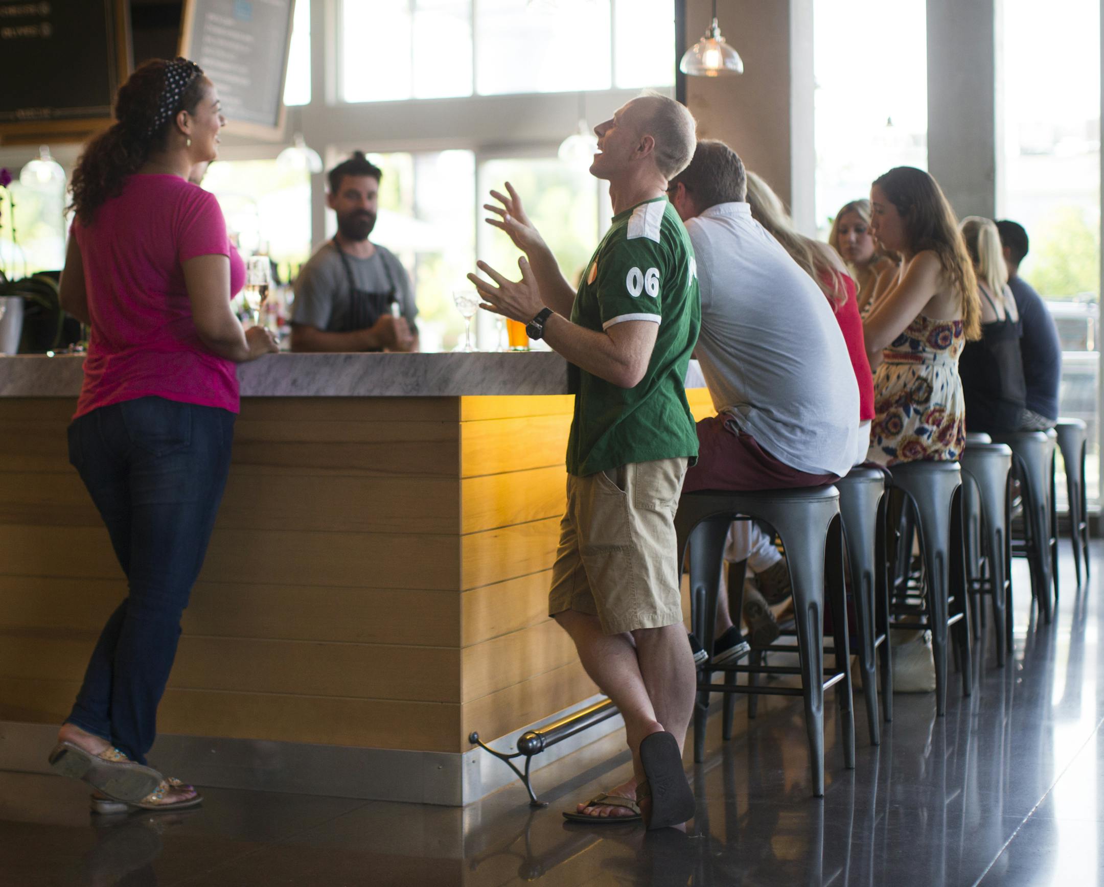 The rise of luxury apartments is transforming uptown Minneapolis as never before. Lime residents Erika Turner and Ian Morris chatted at the bar on Thursday, August 21, 2014 in Minneapolis, Minn. ] RENEE JONES SCHNEIDER &#x2022; reneejones@startribune.com