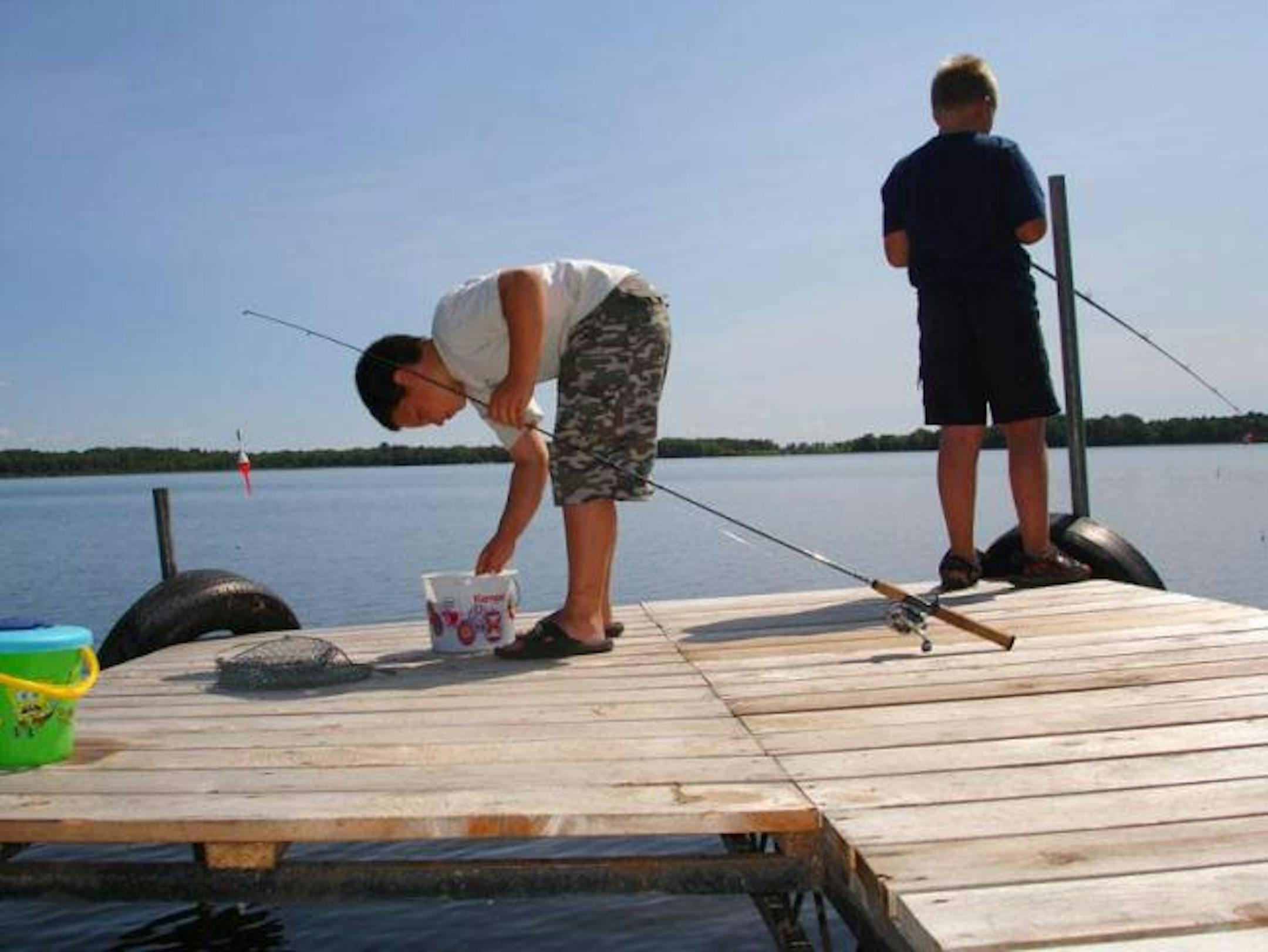 Kids fishing from a dock are usually kids staying out of trouble.