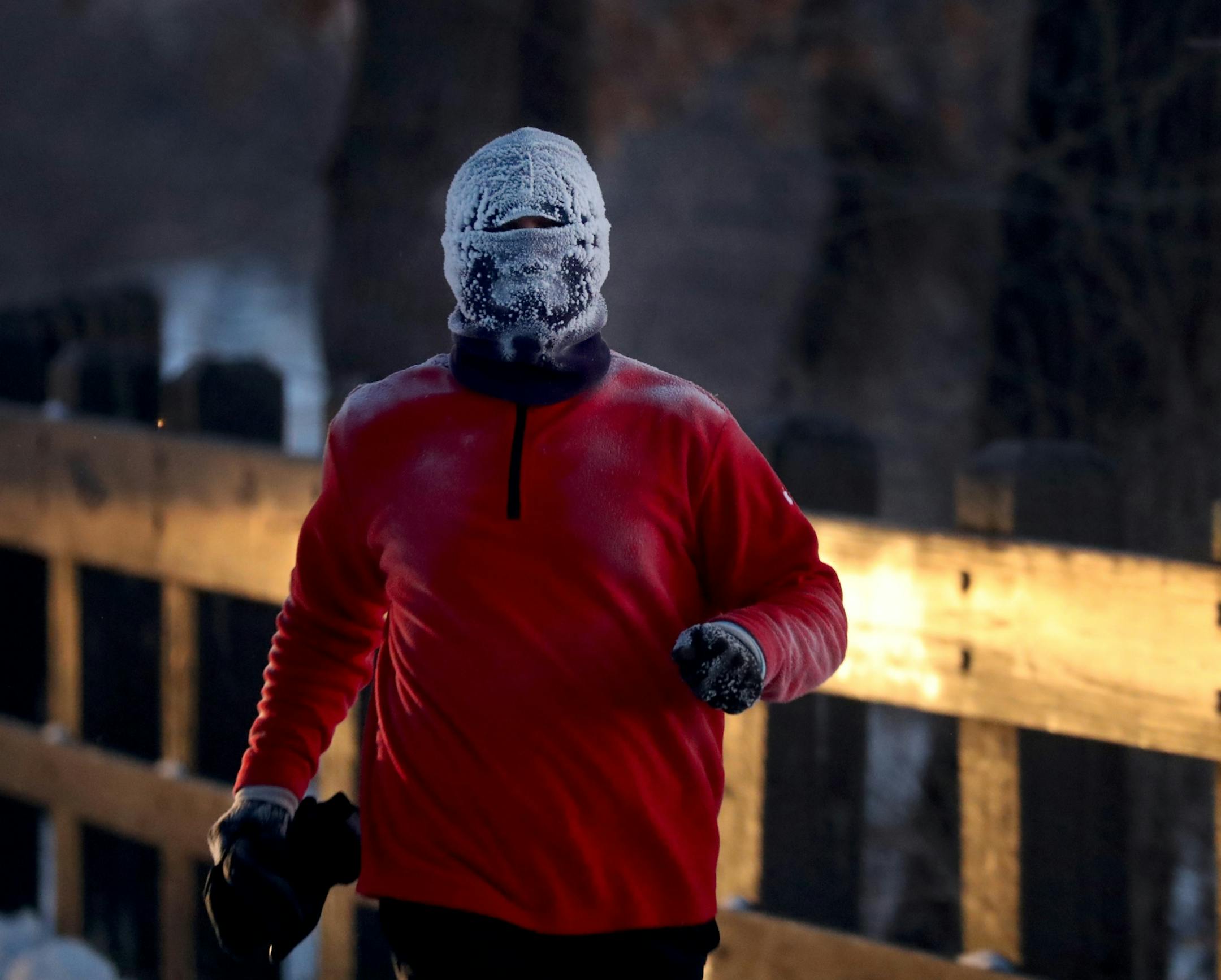 Chris, who declined to give his last name because he was concerned "people might think I'm crazy," gave a thumbs up while jogging around Lake Harriet on Thursday in Minneapolis.