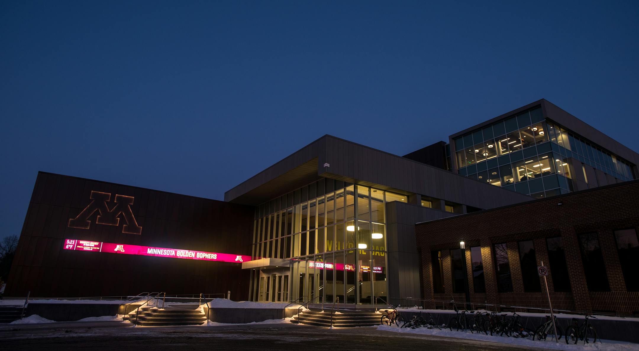 The 15th Avenue entrance to the new Land O'Lakes Center for Excellence.