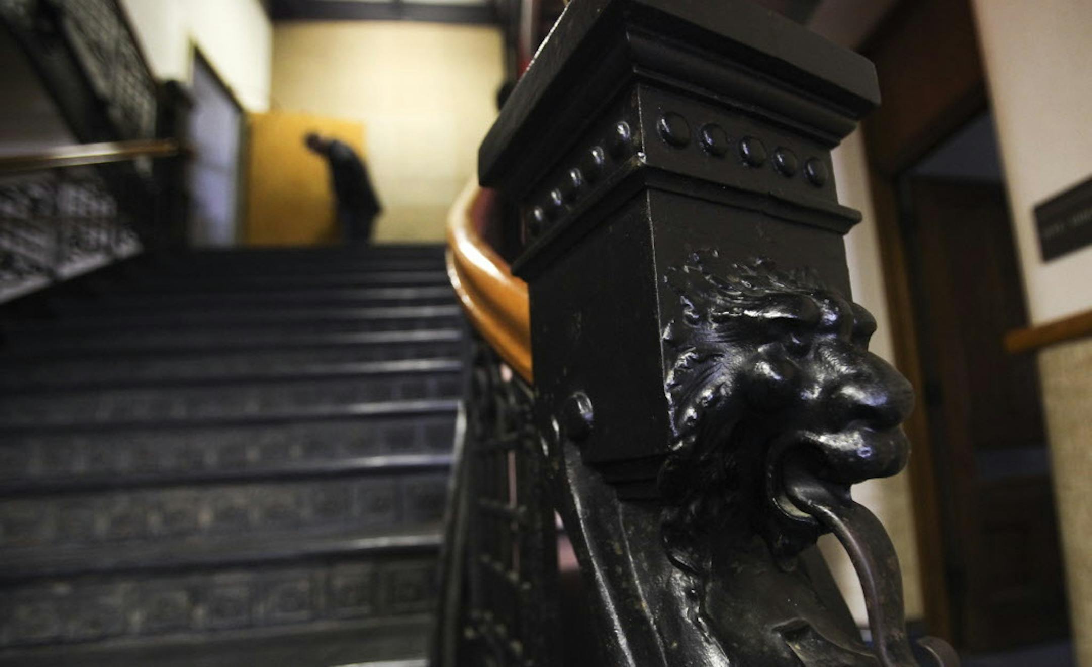 Detail of the stairway in the Fergus Falls State Hospital's central administration stairwell Wednesday, Nov. 14, 2012, in Fergus Falls, MN. ] (DAVID JOLES/STARTRIBUNE) djoles@startribune.com The city of Fergus Falls has selected Colliers to market a behemoth in its midst ‚Äì the historic Kirkbride facility, a Victorian-era ‚Äúinsane asylum‚Äù contructed from1888 through 1907 and closed in 2009 as the Fergus Falls Regional Treatment Center. A fis
