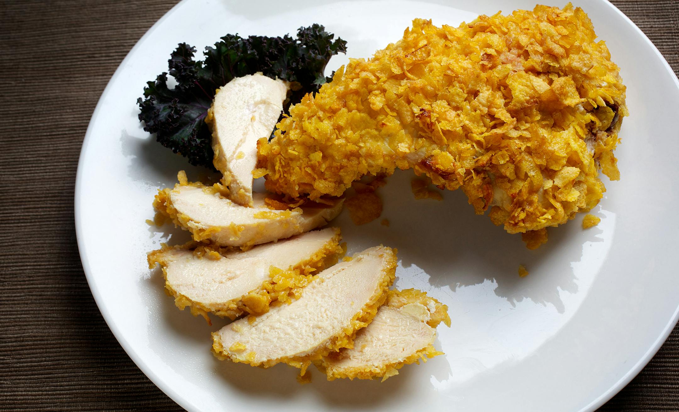 Crispy Coated Baked Chicken is a healthier option for those who like fried chicken.