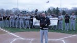 Southwest Minnesota State held a ceremony Saturday for outgoing baseball coach Paul Blanchard, retiring after 27 seasons.