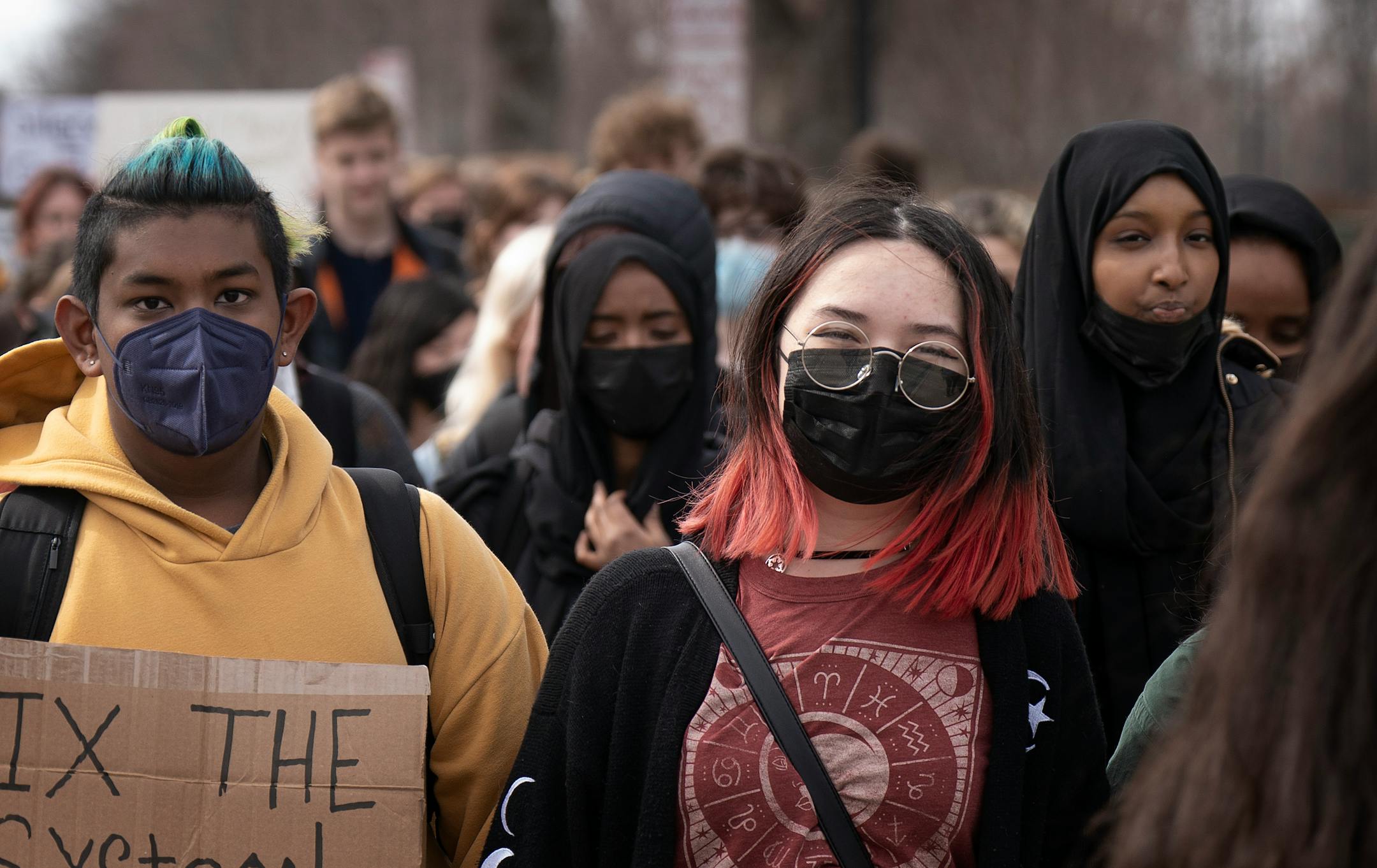A group of students at Edina High School walked out of school one hour early Thursday.
