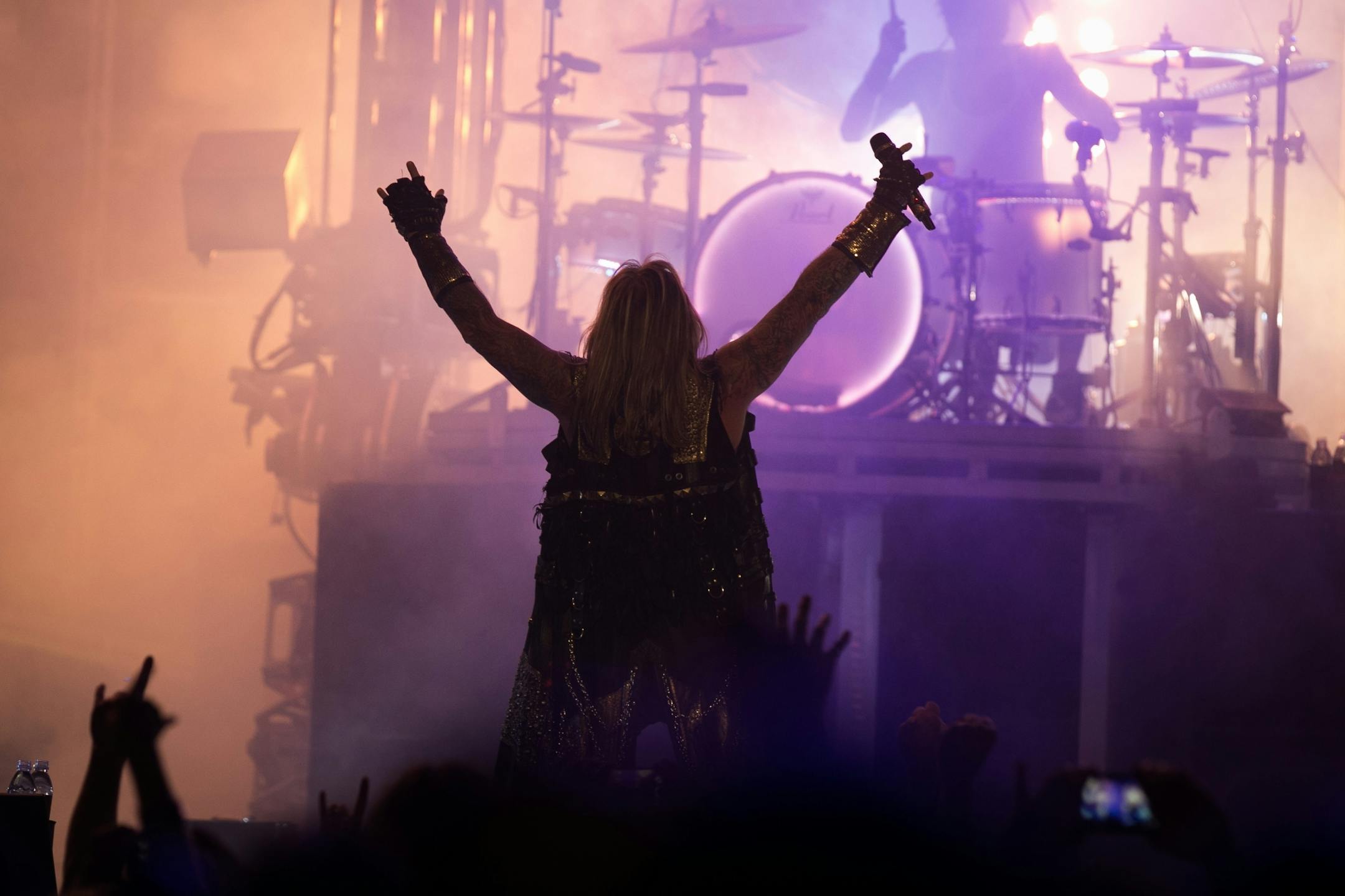 Motley Crue vocalist Vince Neil performs Saturday night at Xcel Energy Center.