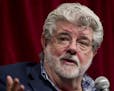 George Lucas talks about digital filmmaking during a panel discussion at the CinemaCon convention in 2011 in Las Vegas.