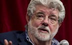 George Lucas talks about digital filmmaking during a panel discussion at the CinemaCon convention in 2011 in Las Vegas.