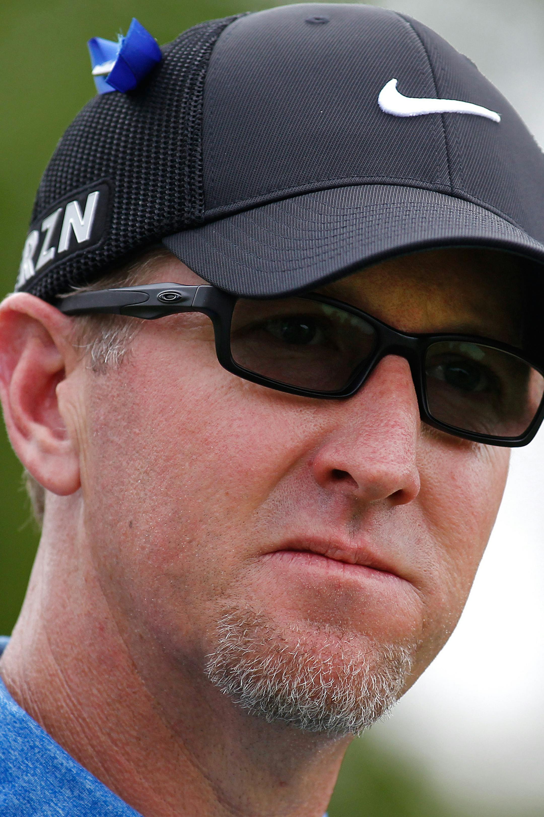 FILE - In this April 26, 2014, file photo, David Duval tees off on the second hole during the third round of the PGA Zurich Classic golf tournament at TPC Louisiana in Avondale, La. Duval is joining Golf Channel as a studio analyst for some of the biggest tournaments. Duval said Tuesday, Jan. 6, 2015, he does not consider this a step toward retirement from the PGA Tour. (AP Photo/Jonathan Bachman, File)