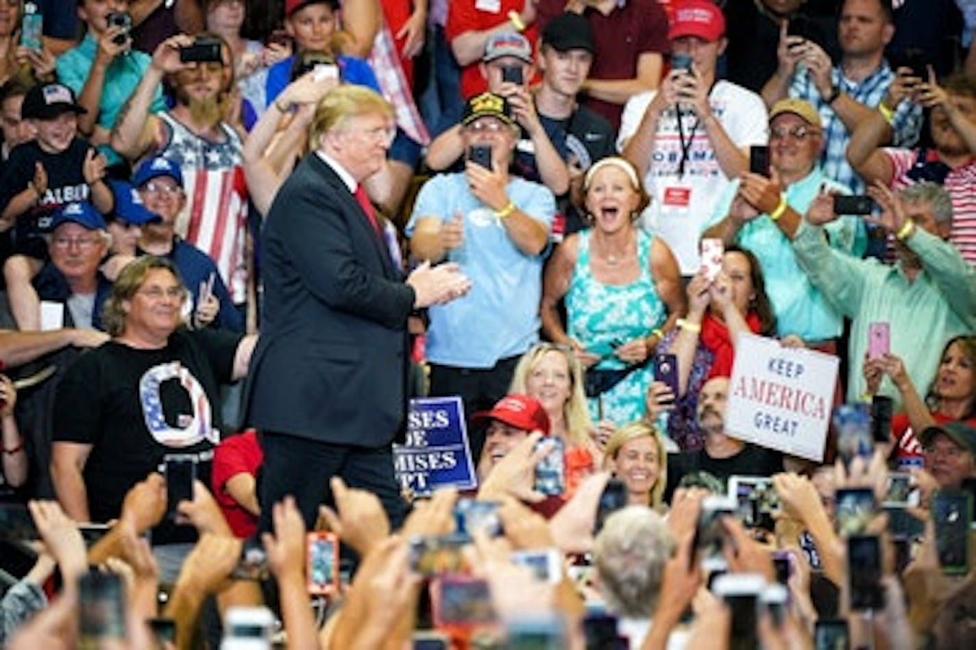 President Donald Trump made his first visit to Minnesota as president.