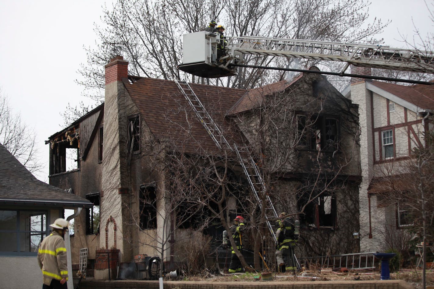 One person died Friday afternoon in a two-alarm house fire on the 4100 block of Beard Avenue S. in Minneapolis.