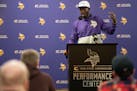 Vikings general manager Kwesi Adofo-Mensah talked about Vikings draft plans with reporters on Thursday.