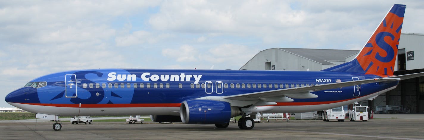 Sun Country Airlines Photo: Sun Country Airline ORG XMIT: MIN2012110718123843