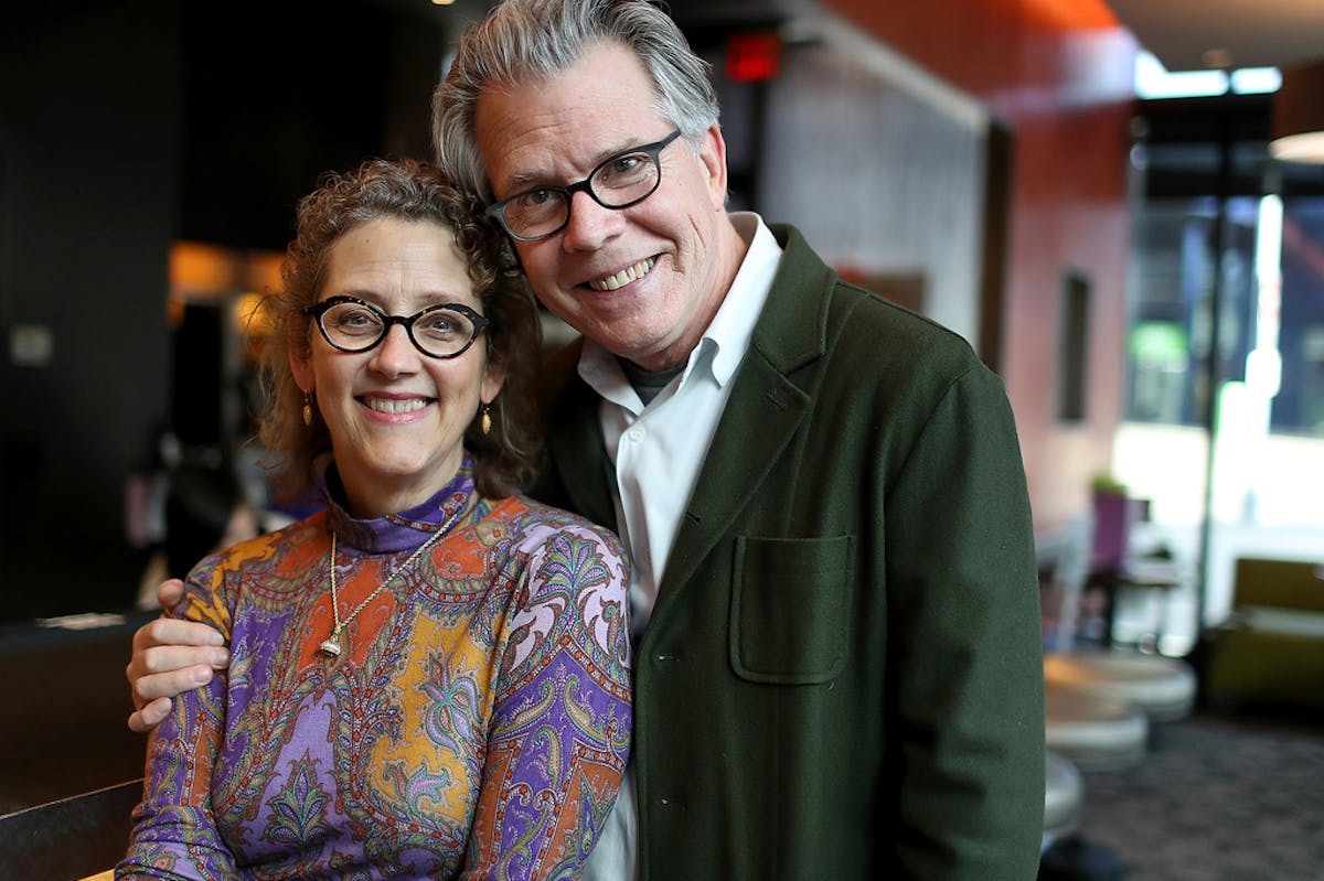 Brenda Langton, involved in the Twin Cities restaurant scene for 40 years, posed for a photo with her husband Tim Kane co-owner of Spoonriver with Lan
