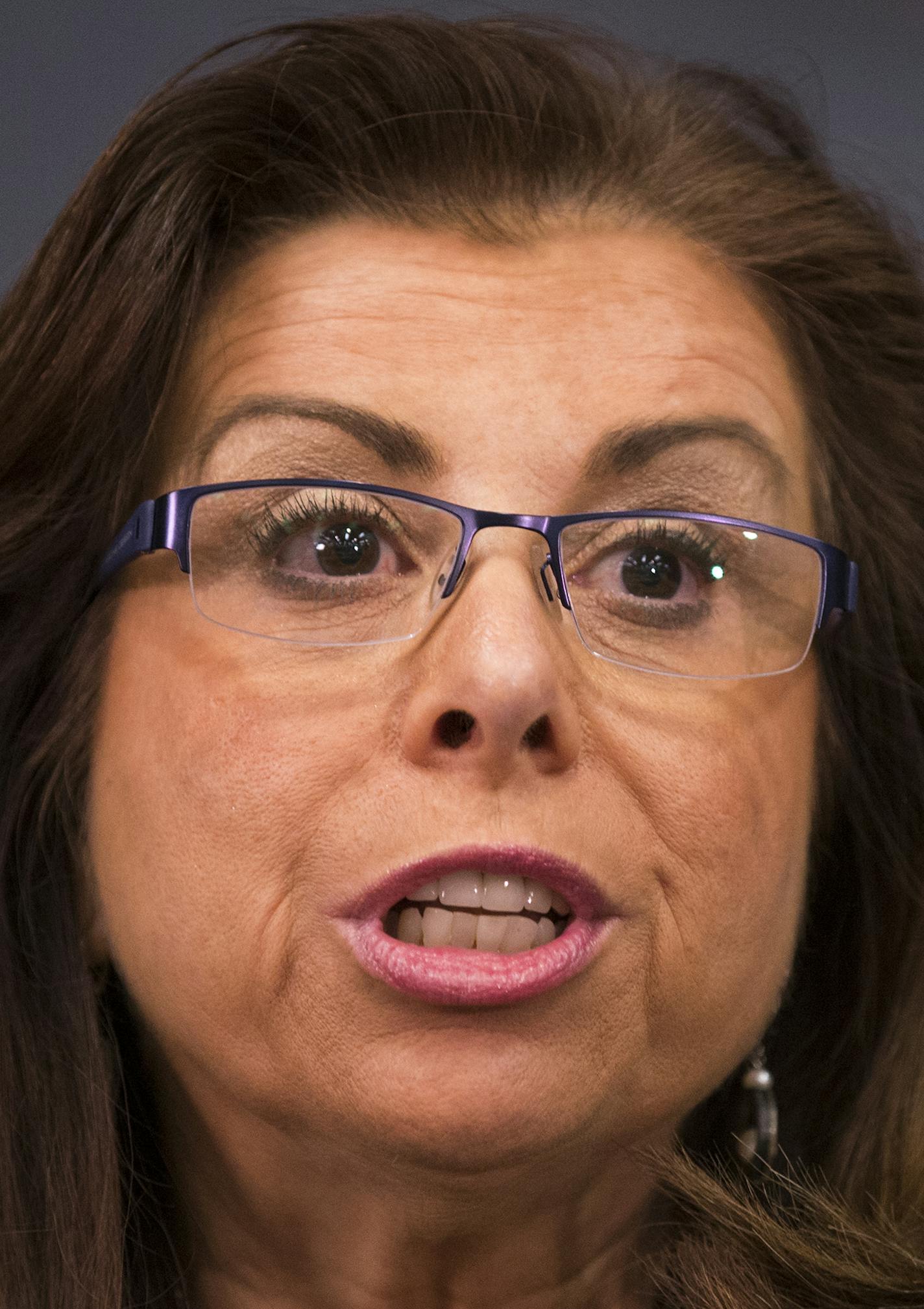 St. Paul schools superintendent Valeria Silva speaks to the media during a press conference at the St. Paul Public Schools administration building on Wednesday, December 9, 2015. ] (Leila Navidi/Star Tribune) leila.navidi@startribune.com