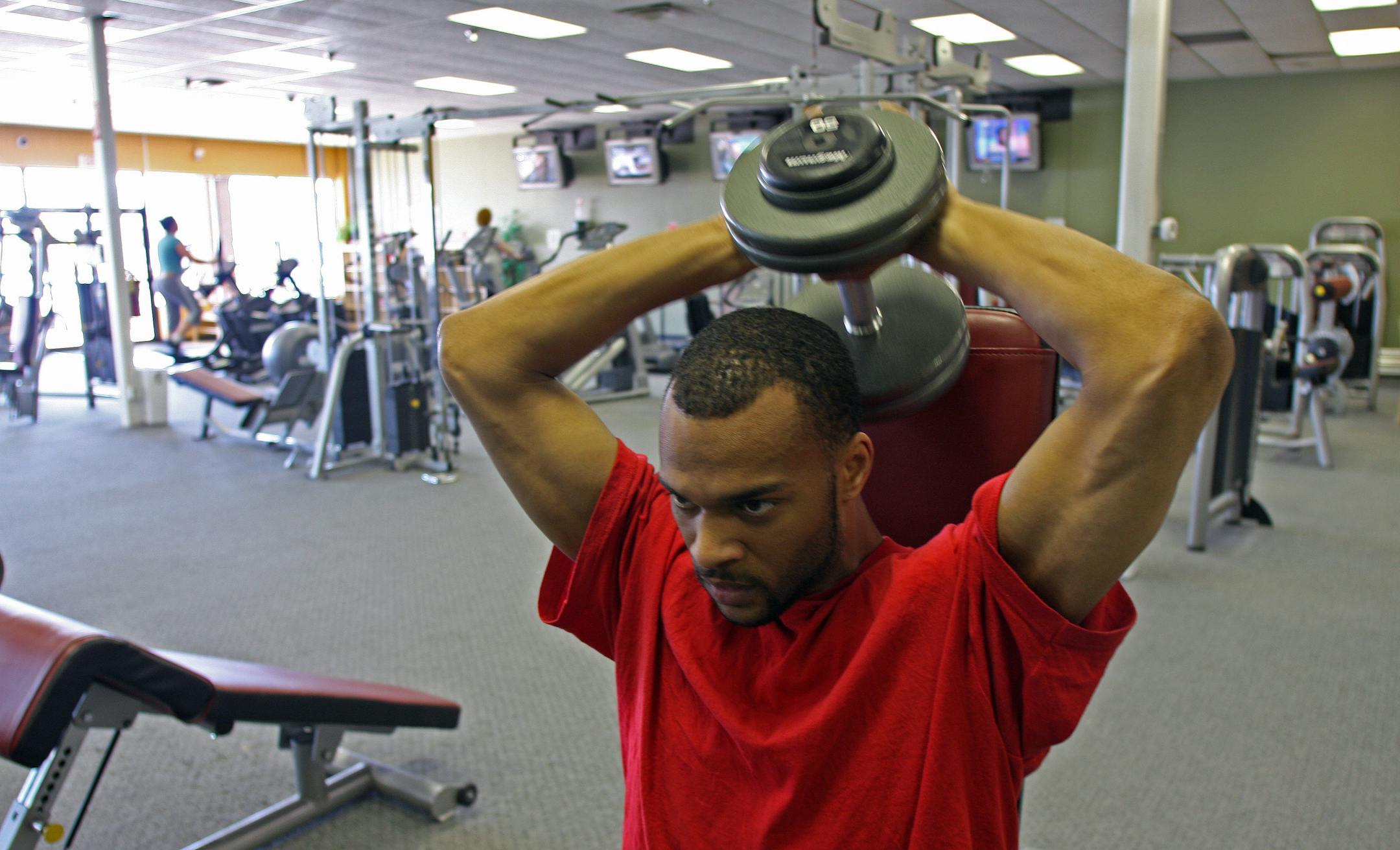 Randy Freeman of St. Paul worked out at Anytime Fitness in St. Paul's Sibley Plaza.