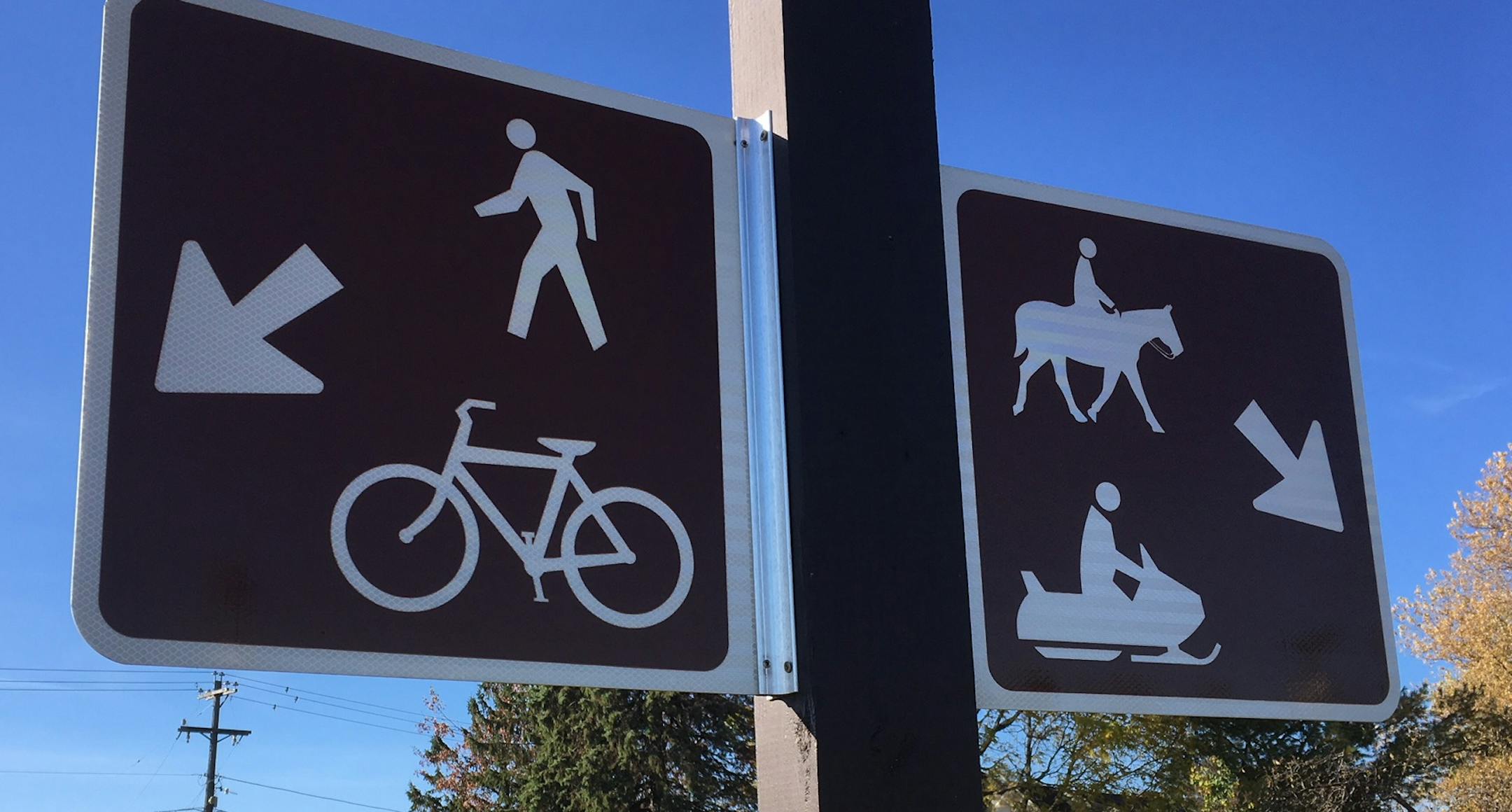 New signs along the trail.