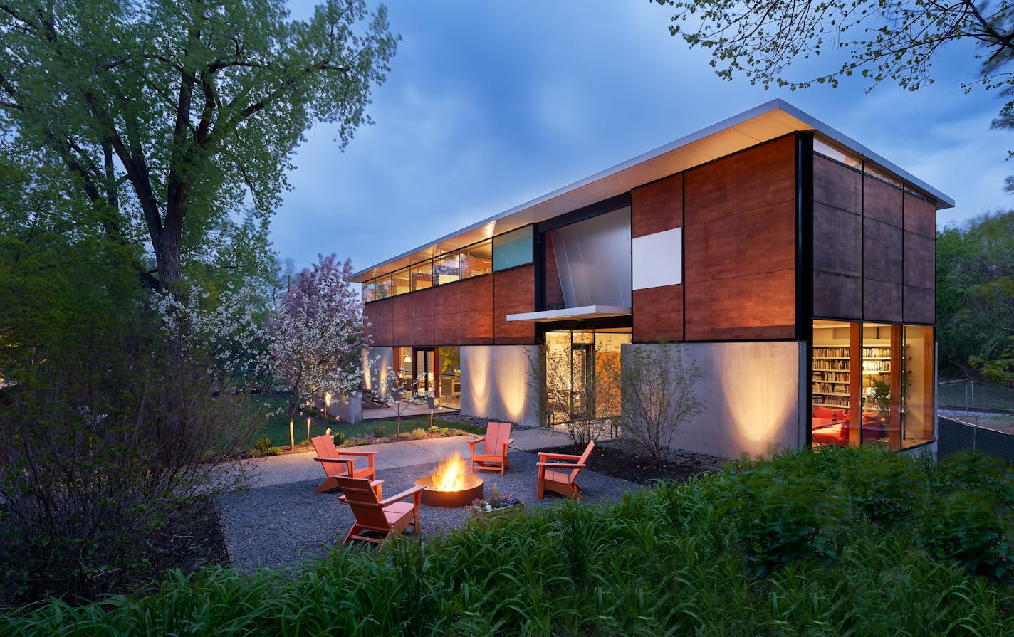 The FlatPak House in Minneapolis near Cedar Lake was a case study in modern prefabricated architecture.