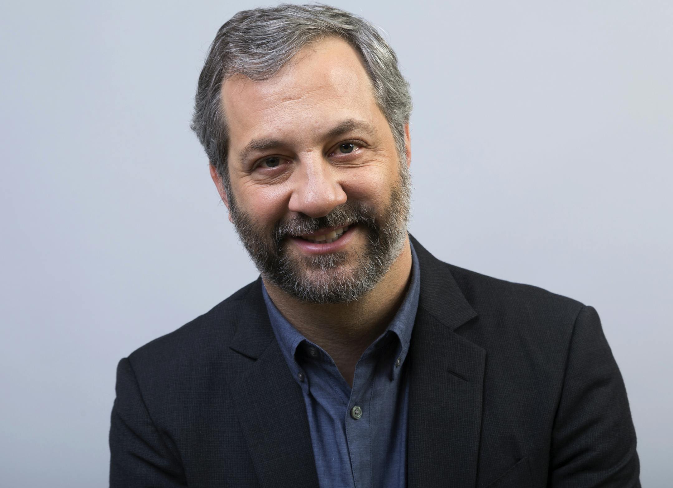 In this Thursday, Jan. 11, 2018, photo, Judd Apatow producer and director of the HBO documentary "The Zen Diaries of Garry Shandling" pose for a portrait during the 2018 Television Critics Association Winter Press Tour at the Langham Hotel in Pasadena, Calif. The new film draws on 30 years of Shandlingís intimate diaries and notes. (Photo by Willy Sanjuan/Invision/AP)