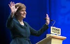First Minister of Scotland and the leader of the Scottish National Party Nicola Sturgeon, at the start of the SNP's biggest-ever conference, in Glasgo