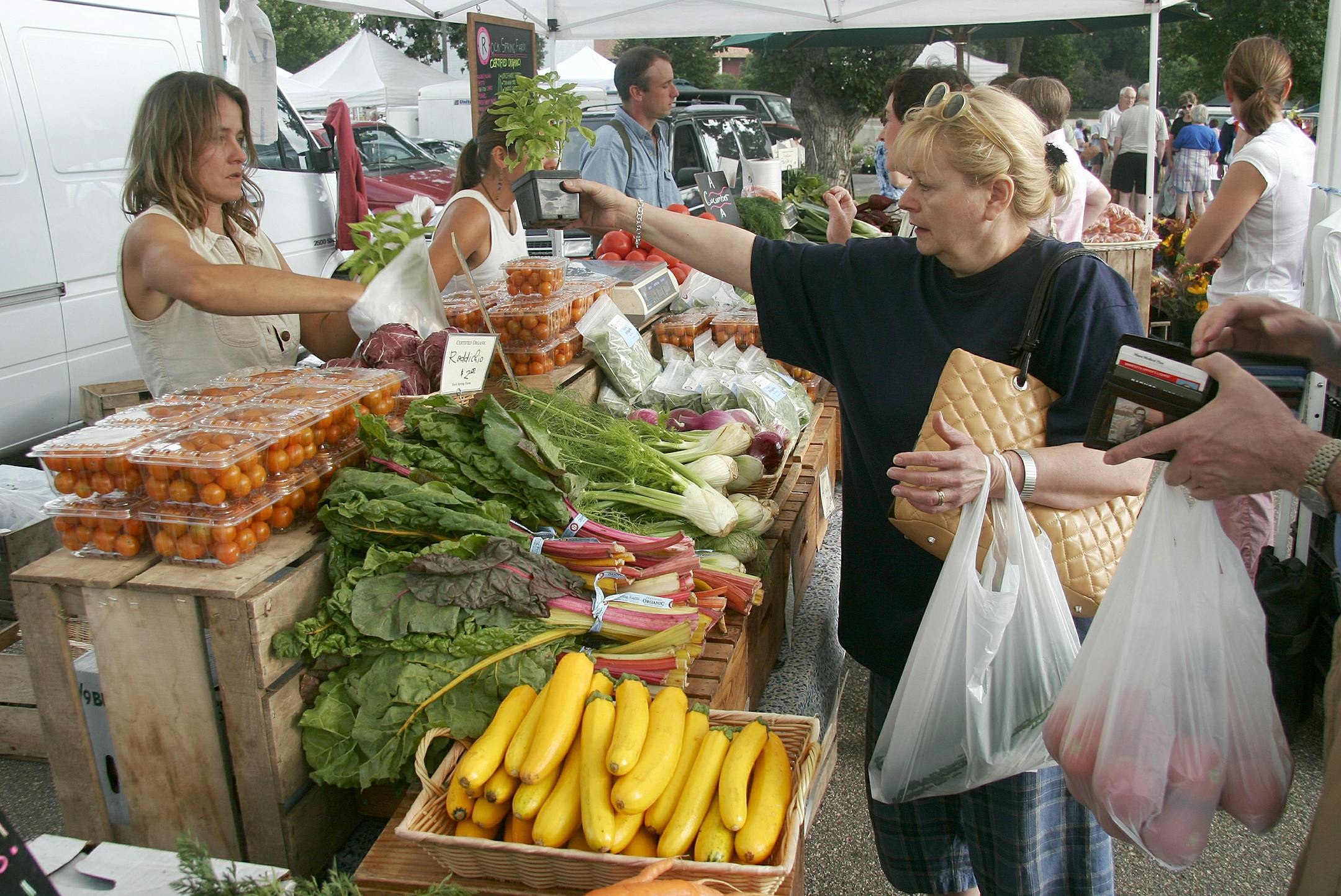 Farmers markets are a great place to find fresh, healthful produce.