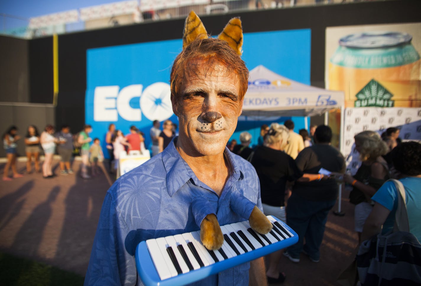 Kurt Peterson, of Minneapolis, wore a Keyboard Cat inspired costume. ] Mark Vancleave - mark.vancleave@startribune.com * The Cat Video Festival descended once again on CHS Field in St. Paul, drawing thousands of fans Tuesday, August 9, 2016