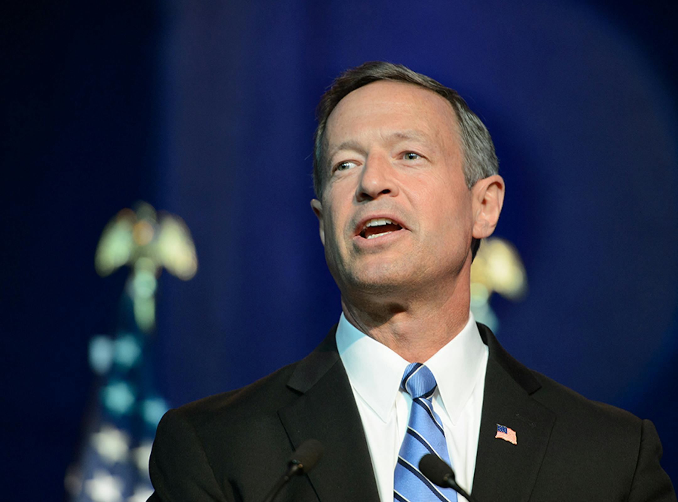 Democratic hopeful Martin O'Malley spoke to the DNC summer meeting.
