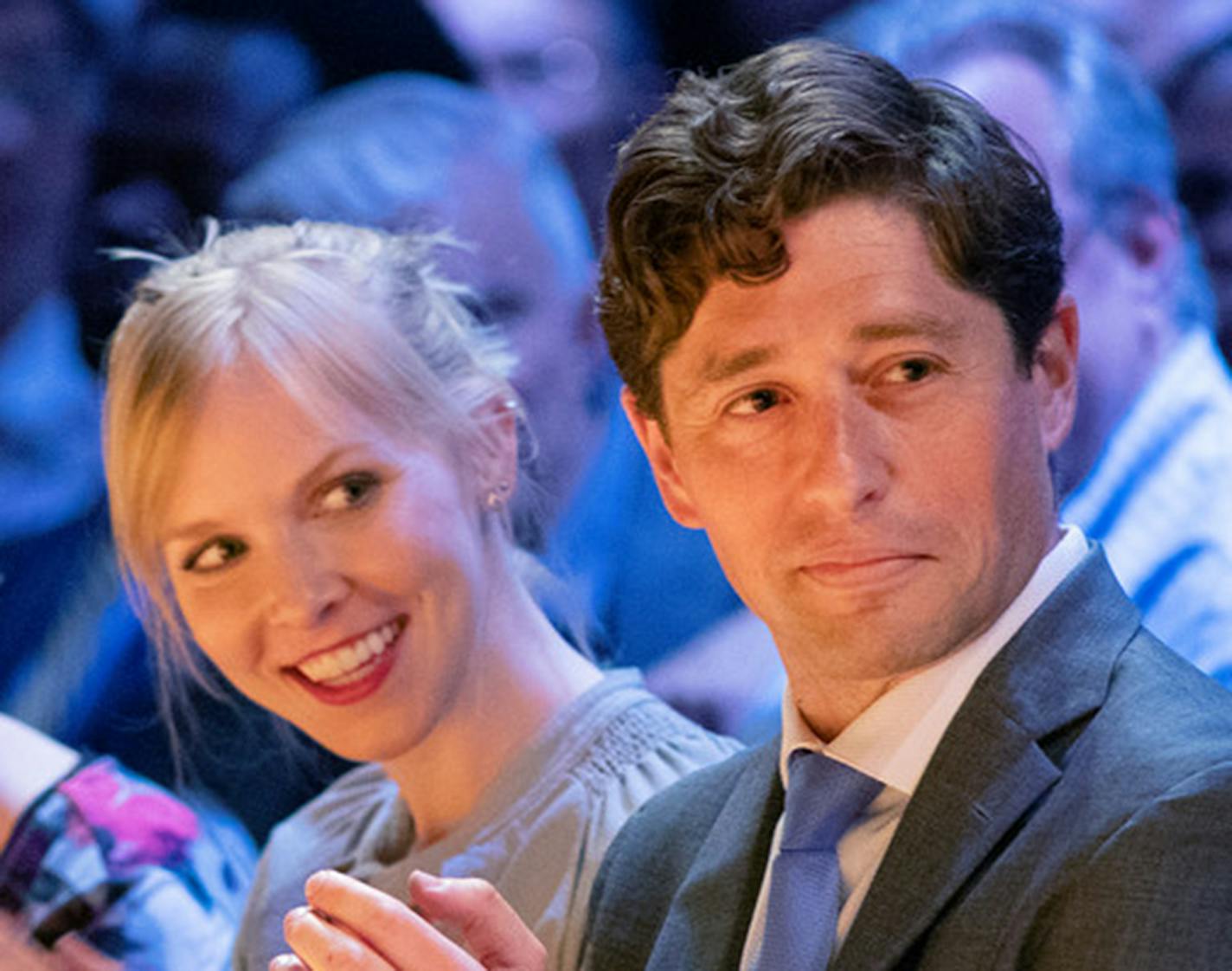 Minneapolis Mayor Jacob Frey and Sarah Clarke, shown in 2018.