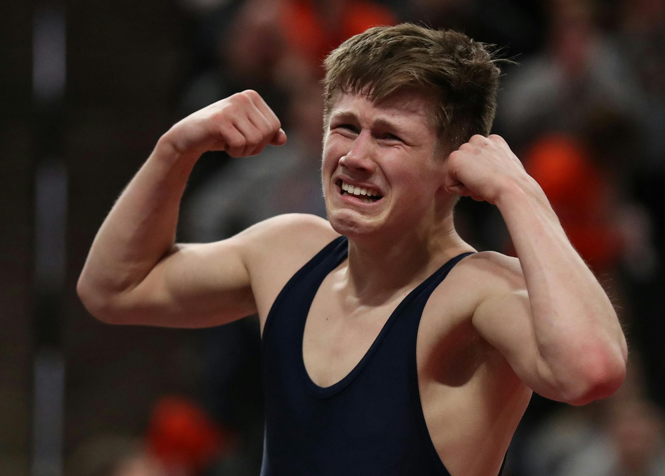 Jake Svihel of Totino-Grace (right) defeated Mitchel Petersen of Byron in the class 2A 126 lb. weight class. ] Shari L. Gross &#x2022; shari.gross@startribune.com The Class 3A, 2A and 1A wrestling state meet individual championships were held Saturday, March 2, 2019 at the Xcel Energy Center in St. Paul. Minn.