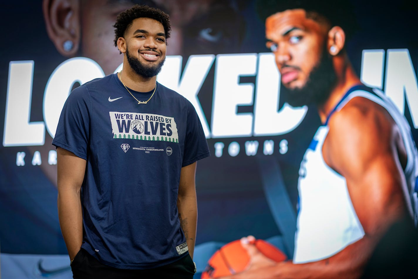 Karl Anthony Towns was all smiles after he addressed the media with regards to his four year, $224 million contract.