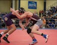 Anoka wrestler Tyler Eischens (right), who already has one individual state title, plans to attend Stanford University on a wrestling scholarship.