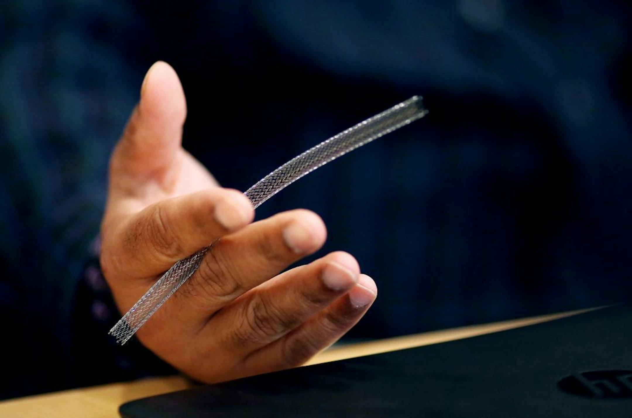A peripheral stent was made by Boston Scientific and designed in Maple Grove. September 2, 2015 in Maple Grove, MN.