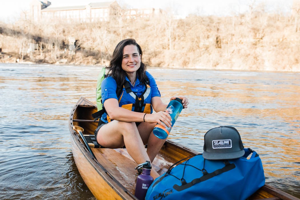 Natalie Warren is at home in a canoe.