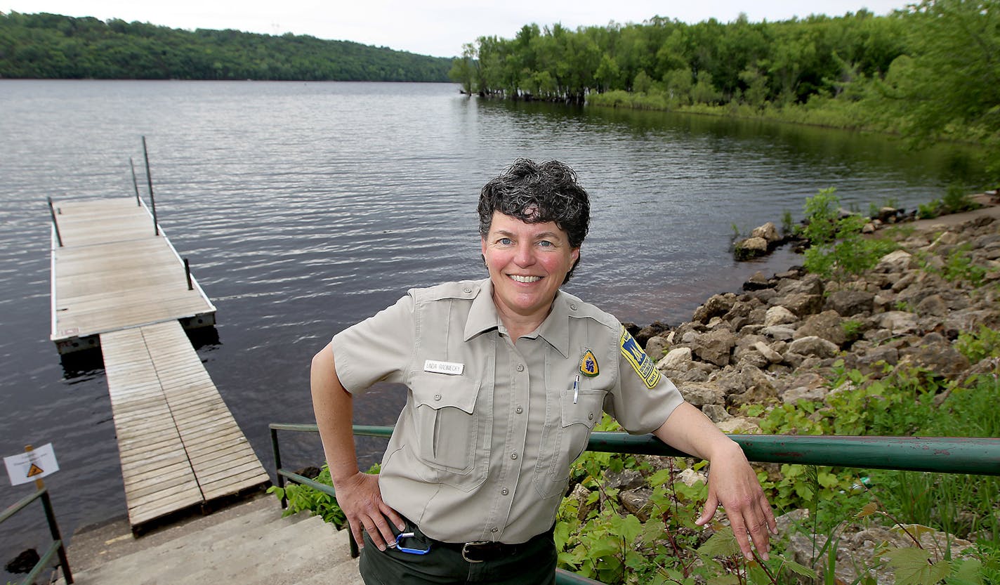 Afton State Park naturalist Linda Radimecky took a hike along the St. Croix River in the Afton State Park, Wednesday, June 3, 2015 in Afton, MN. ] (ELIZABETH FLORES/STAR TRIBUNE) ELIZABETH FLORES &#x2022; eflores@startribune.com