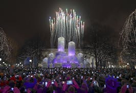 After a 14-year hiatus, an ice palace was once again part of January's St. Paul Winter Carnival. At 70 feet tall and nearly 4 million pounds, the cere